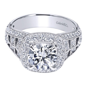 Gabriel 18 Karat Victorian Engagement Ring ER8936W83JJ