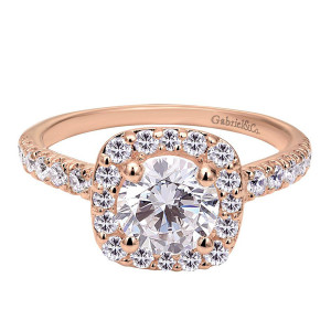 Gabriel 14 Karat Contemporary Engagement Ring ER6872K44JJ
