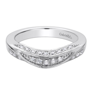 Gabriel 14 Karat Contemporary Wedding Band WB9268W44JJ