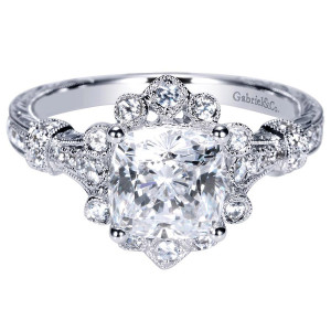 Gabriel 14 Karat Victorian Engagement Ring ER8838W44JJ