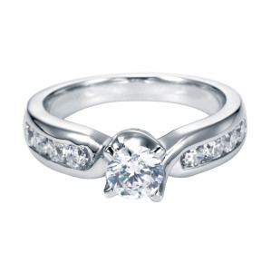 Gabriel 14 Karat Contemporary Engagement Ring ER95534W44JJ