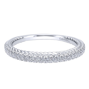 Gabriel 14 Karat Contemporary Wedding Band WB10108W44JJ