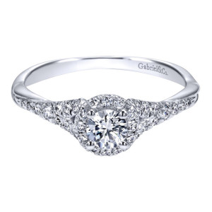 Gabriel 14 Karat Contemporary Engagement Ring ER911925R1W44JJ