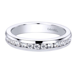Gabriel 14 Karat Contemporary Wedding Band WB9441W44JJ