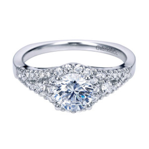 Gabriel 14 Karat Contemporary Engagement Ring ER6545W44JJ