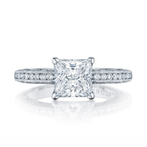 Tacori HT2553PR7 18 Karat Classic Crescent Engagement Ring