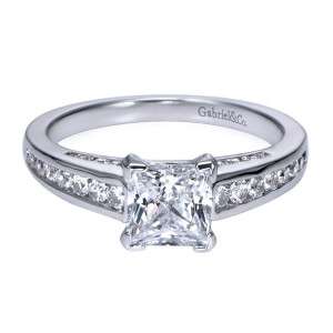 Gabriel 14 Karat Contemporary Engagement Ring ER7885W44JJ