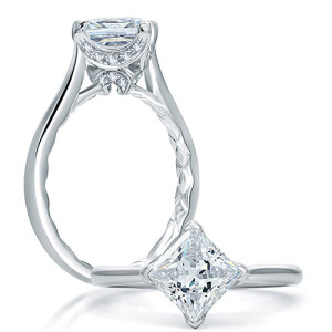 A.JAFFE 14 Karat Classic Engagement Ring ME1847Q