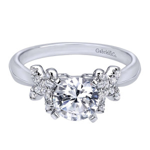 Gabriel 14 Karat Contemporary Engagement Ring ER10494W44JJ