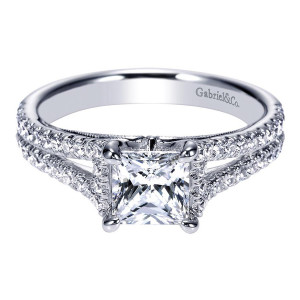 Gabriel 14 Karat Contemporary Engagement Ring ER9027W44JJ