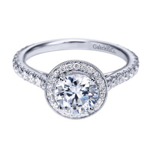 Gabriel 14 Karat Contemporary Engagement Ring ER6971W44JJ