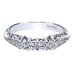 Gabriel Platinum Victorian Wedding Band WB3699PT3JJ