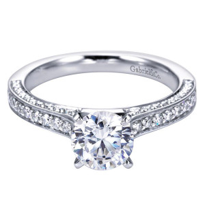 Gabriel 14 Karat Contemporary Engagement Ring ER6648W44JJ
