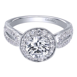 Gabriel 14 Karat Contemporary Engagement Ring ER10256W44JJ