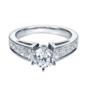 Gabriel Platinum Contemporary Engagement Ring ER1736PT3JJ
