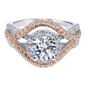 Gabriel 18 Karat Contemporary Engagement Ring ER11743R4T83JJ