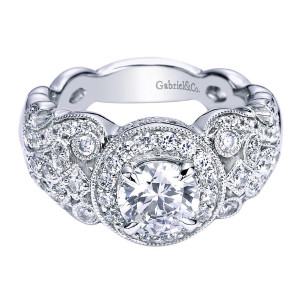 Gabriel 14 Karat Victorian Engagement Ring ER5451W44JJ
