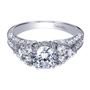 Gabriel 14 Karat Victorian Engagement Ring ER3846W44JJ