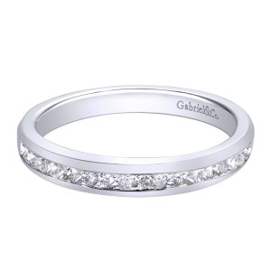 Gabriel 14 Karat Contemporary Wedding Band WB9736W44JJ