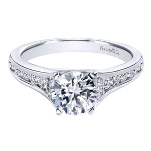 Gabriel 14 Karat Contemporary Engagement Ring ER10476W44JJ