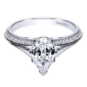 Gabriel 14 Karat Contemporary Engagement Ring ER8927W44JJ