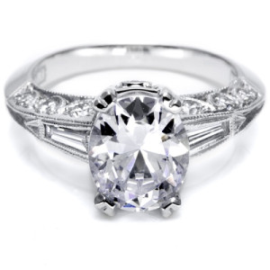 Tacori Crescent Platinum Engagement Ring HT227012