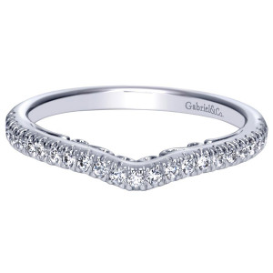 Gabriel 14 Karat Contemporary Wedding Band WB8578W44JJ