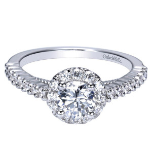 Gabriel 14 Karat Contemporary Engagement Ring ER98203W44JJ