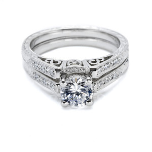 Tacori Platinum Crescent Wedding Band HT2202B