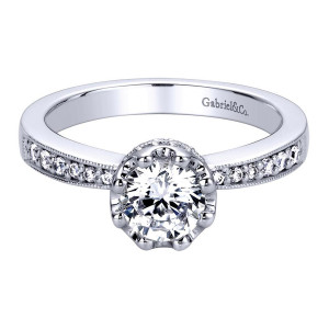 Gabriel 14 Karat Contemporary Engagement Ring ER9302W44JJ