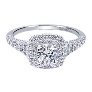 Gabriel 14 Karat Contemporary Engagement Ring ER911876R0W44JJ