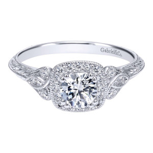 Gabriel 14 Karat Victorian Engagement Ring ER911866R0W44JJ