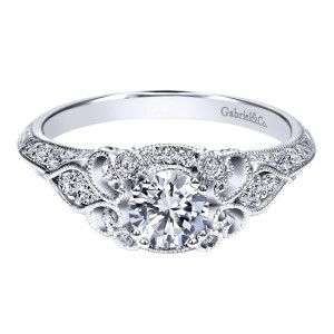 Gabriel 14 Karat Victorian Engagement Ring ER911865R0W44JJ