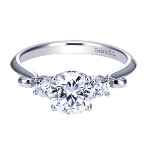 Gabriel 14 Karat Contemporary Engagement Ring ER7737W44JJ