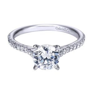 Gabriel 14 Karat Contemporary Engagement Ring ER7224W44JJ