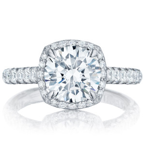 Tacori HT254725CU85 18 Karat Petite Crescent Engagement Ring
