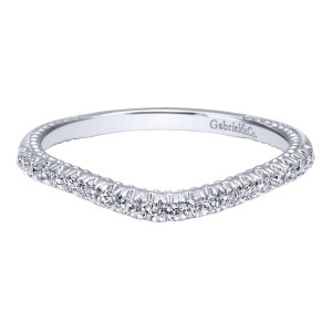 Gabriel 14 Karat Contemporary Wedding Band WB10748W44JJ