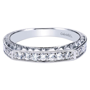 Gabriel 14 Karat Victorian Wedding Band WB4177W44JJ