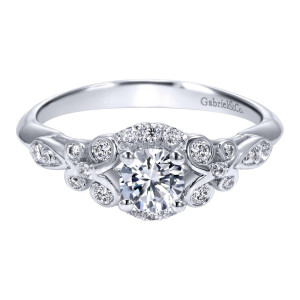 Gabriel 14 Karat Contemporary Engagement Ring ER911732R0W44JJ