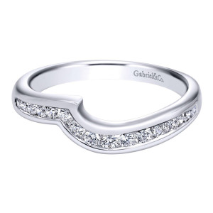 Gabriel 14 Karat Contemporary Wedding Band WB10463W44JJ