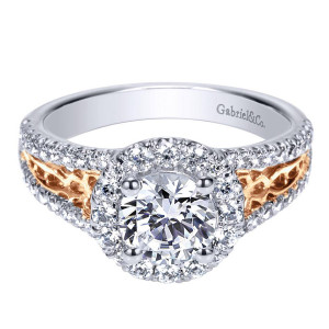 Gabriel 14 Karat Contemporary Engagement Ring ER9034T44JJ