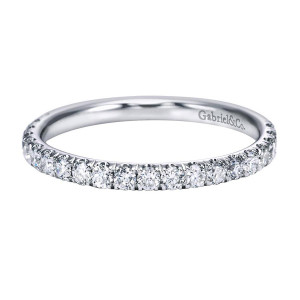 Gabriel 14 Karat Contemporary Wedding Band WB7432W44JJ