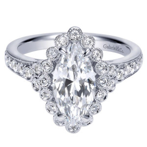 Gabriel 14 Karat Victorian Engagement Ring ER8908W44JJ