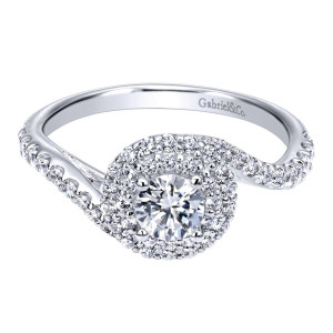 Gabriel 14 Karat Contemporary Engagement Ring ER911728R0W44JJ