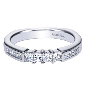 Gabriel 14 Karat Contemporary Wedding Band WB3995W44JJ