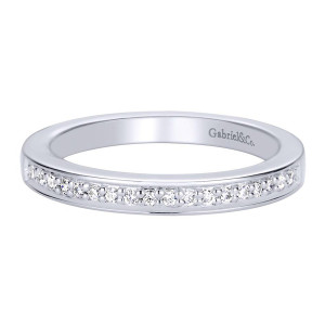 Gabriel 14 Karat Contemporary Wedding Band WB9634W44JJ