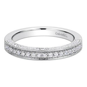 Gabriel 14 Karat Contemporary Wedding Band WB9477W44JJ