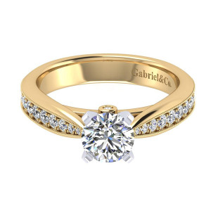 Gabriel 14 Karat Victorian Engagement Ring ER7535M44JJ