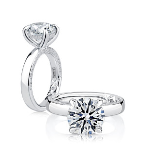A.JAFFE 14 Karat Round Diamond Engagement Ring MECRD3729L