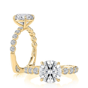 A.JAFFE 14 Karat Round Diamond Engagement Ring MESNRD3714Q